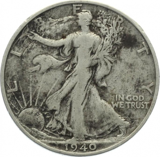 USA 1/2 Dollar 1940 S - Walking Liberty